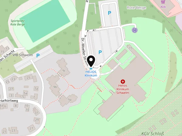 Karte: Lage von Helios Klinikum Schwelm