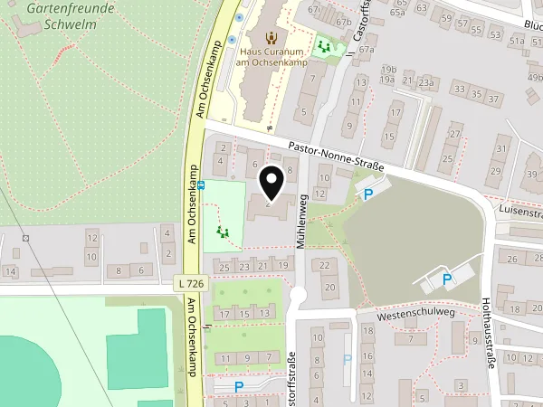 Karte: Lage von Kita Mühlenweg