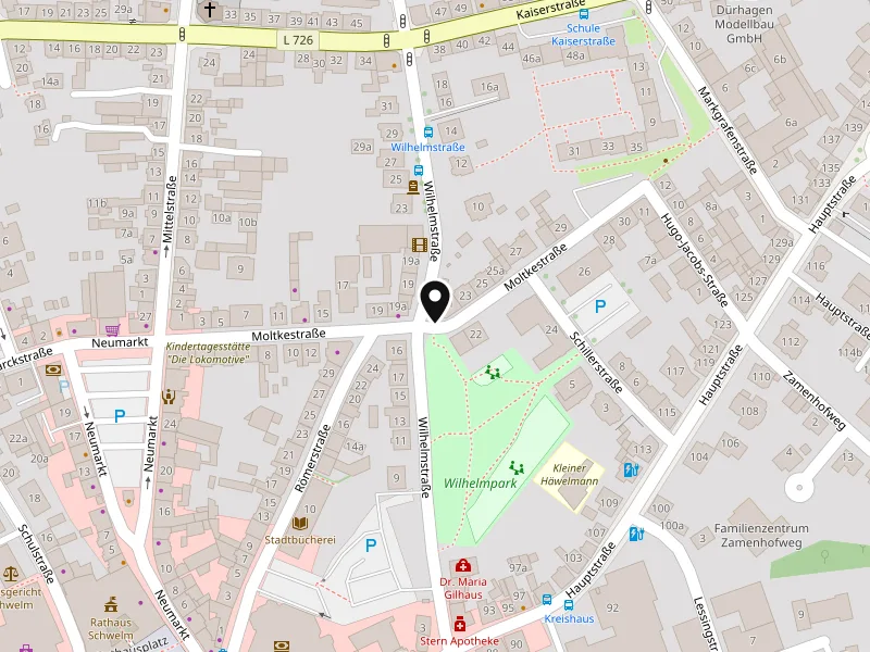 Karte: Lage von Moltkestraße