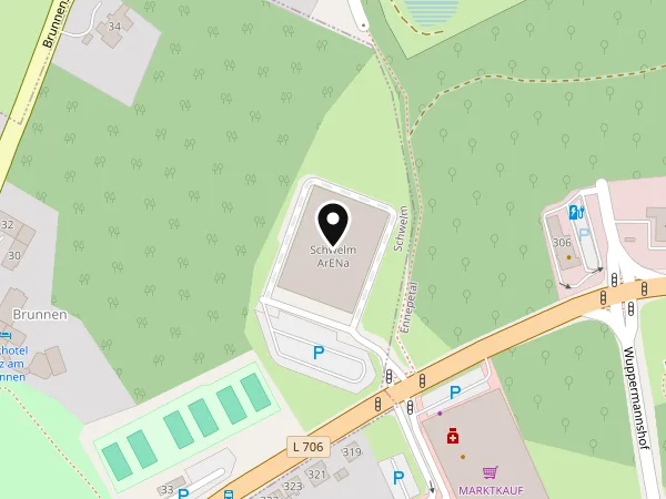 Karte: Lage von Schwelm ArENa